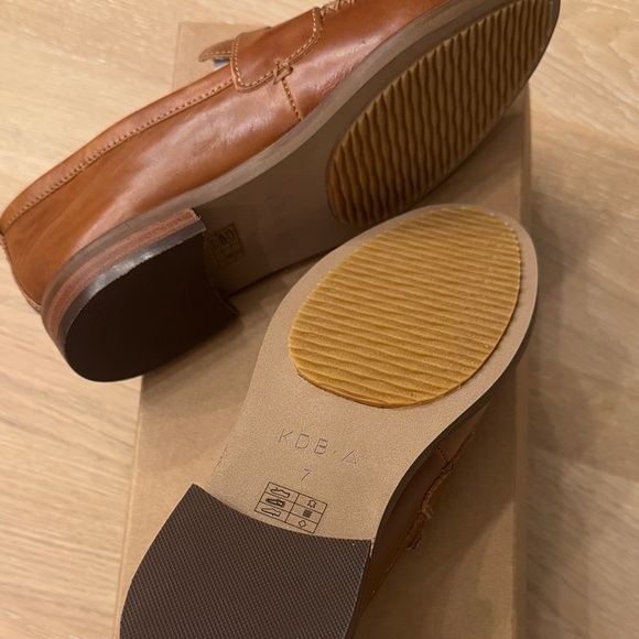 Kelsi Dagger Tan Leather Loafers - Picture 3 of 5